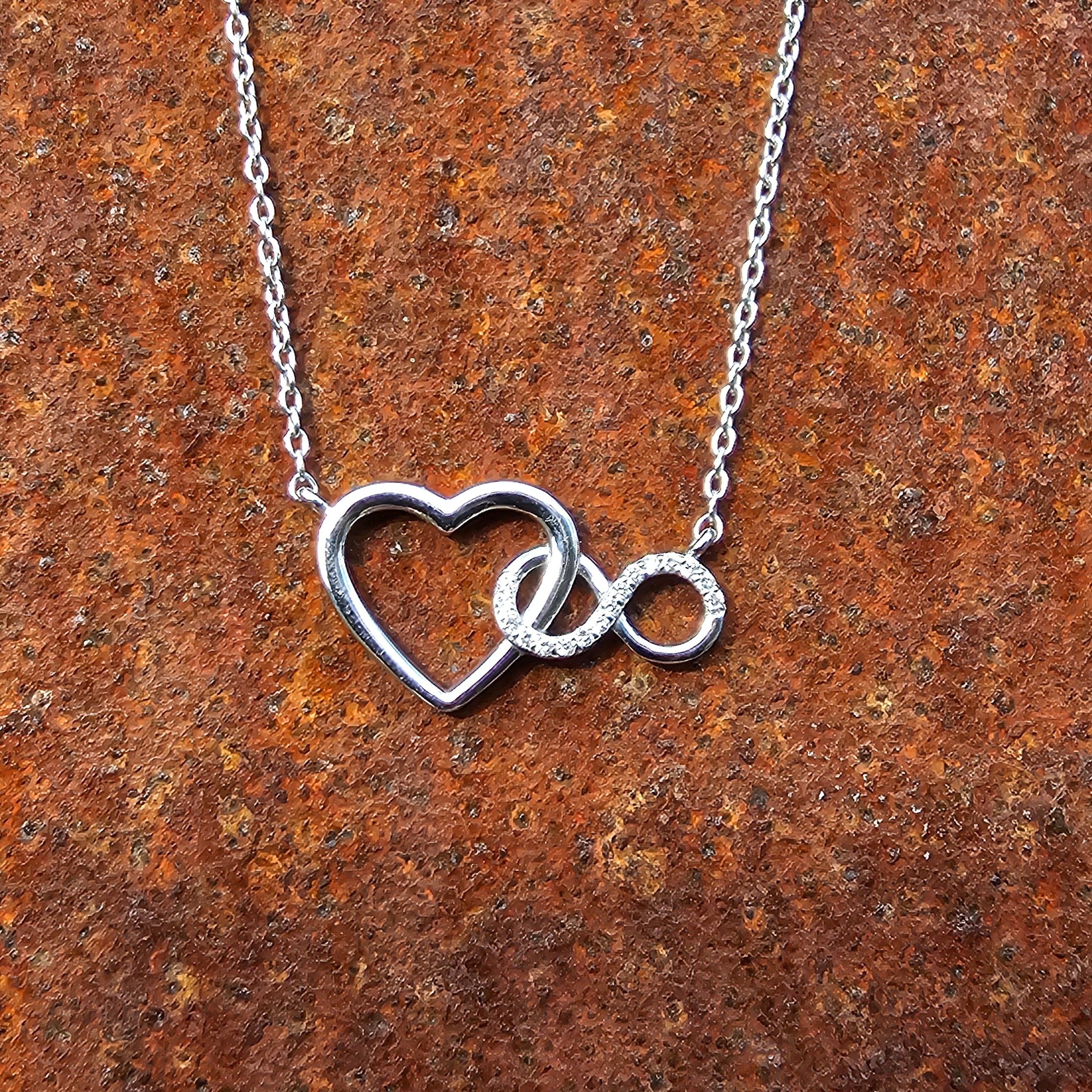 14K Heart and Infinity Necklace