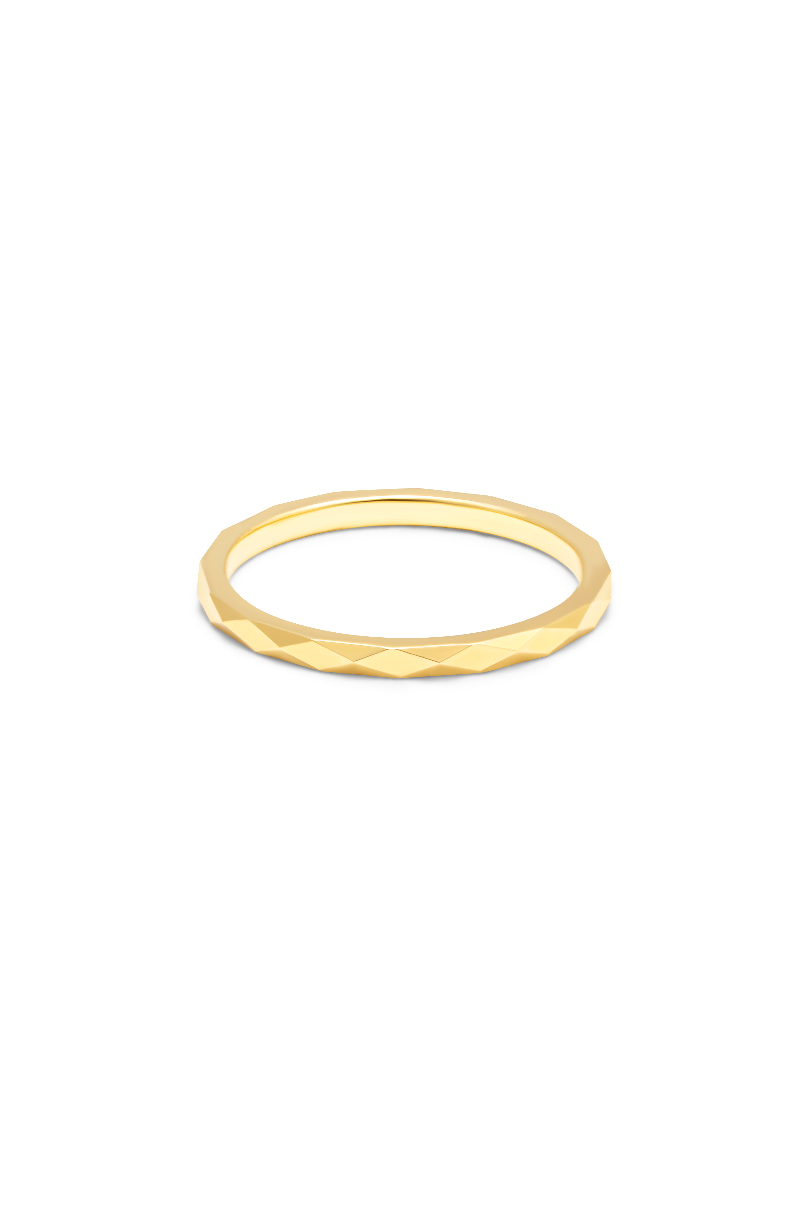 14K Gold 2.5mm Diamond Pattern Band