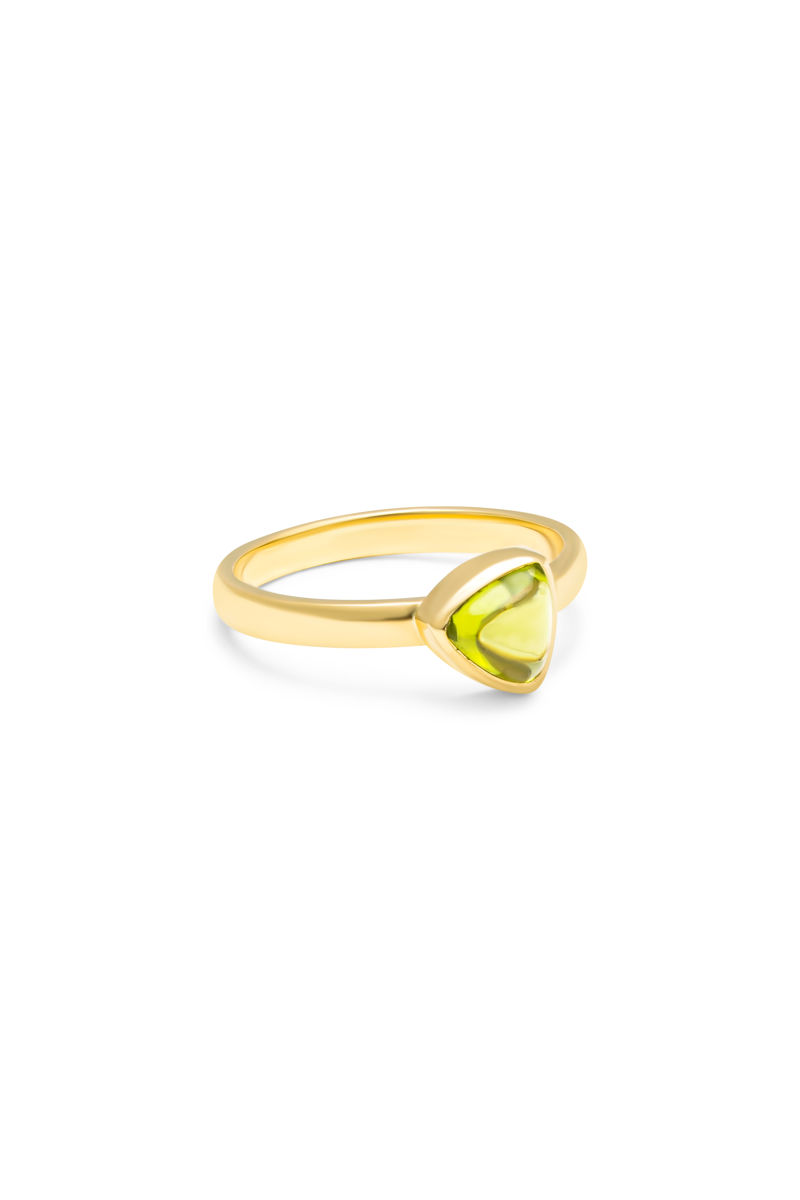 14K Gold Pop Trillion Peridot