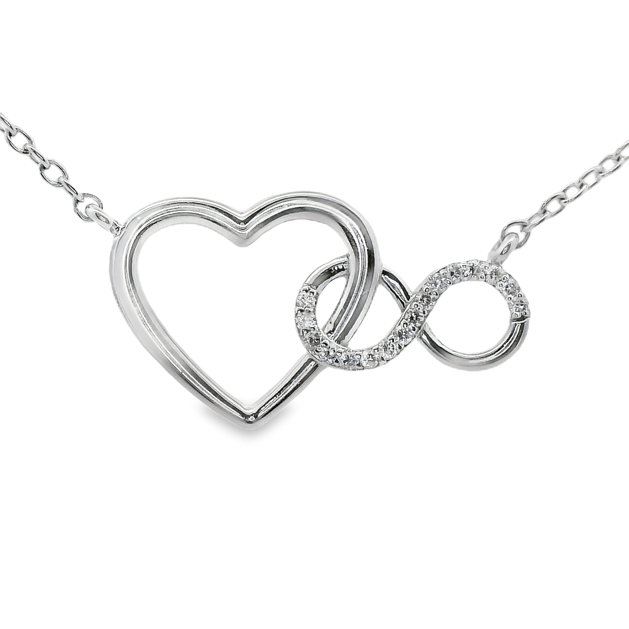 14K Heart and Infinity Necklace
