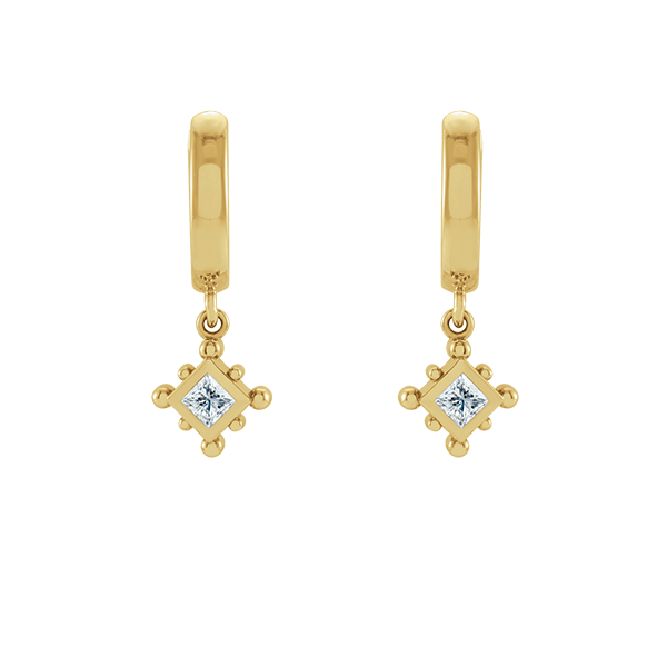 14K Natural Gemstone Beaded Earring Dangle