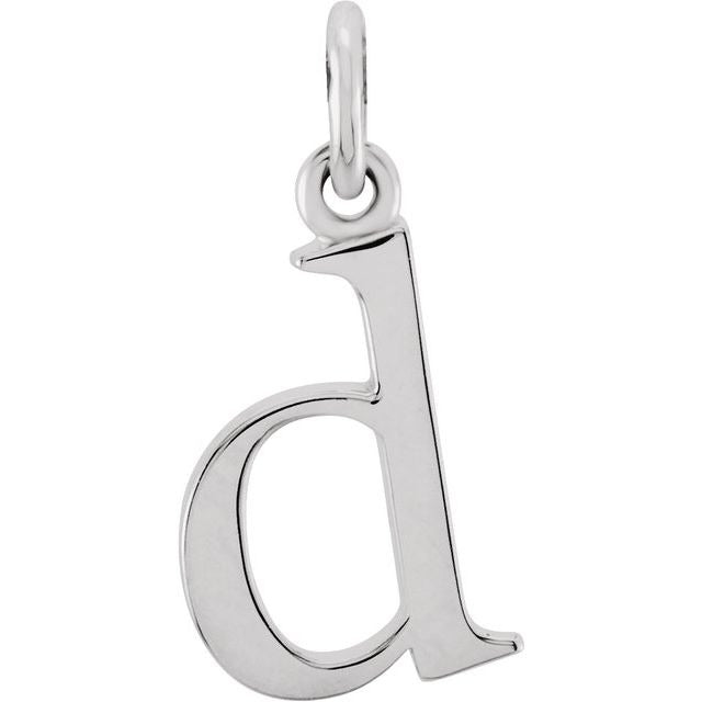 Silver Lowercase Initial Pendant