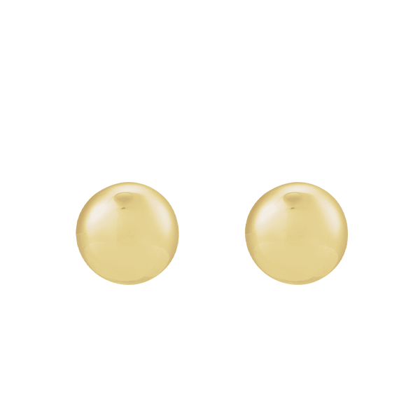 14K Gold 15mm Domed Earrings