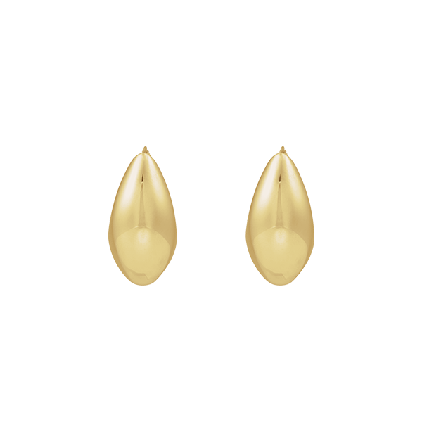 14K Drop 25mm Hoop Earrings