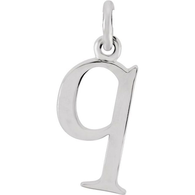 Silver Lowercase Initial Pendant