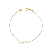 14K Natural Diamond Love Bracelet