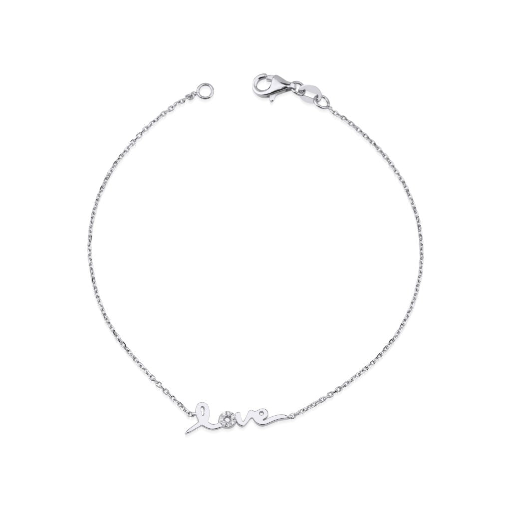 14K Natural Diamond Love Bracelet