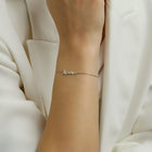 14K Natural Diamond Love Bracelet