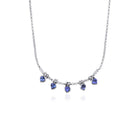 14K Natural Diamond and Tanzanite Necklace