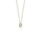 14K Natural Diamond Solitaire in Oval Halo