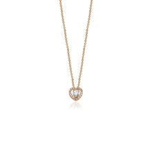 14K Natural Diamond Solitaire in Heart Shape Halo