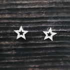 18K Natural Diamond Star Stud