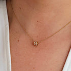 18K Natural Diamond Ring Necklace