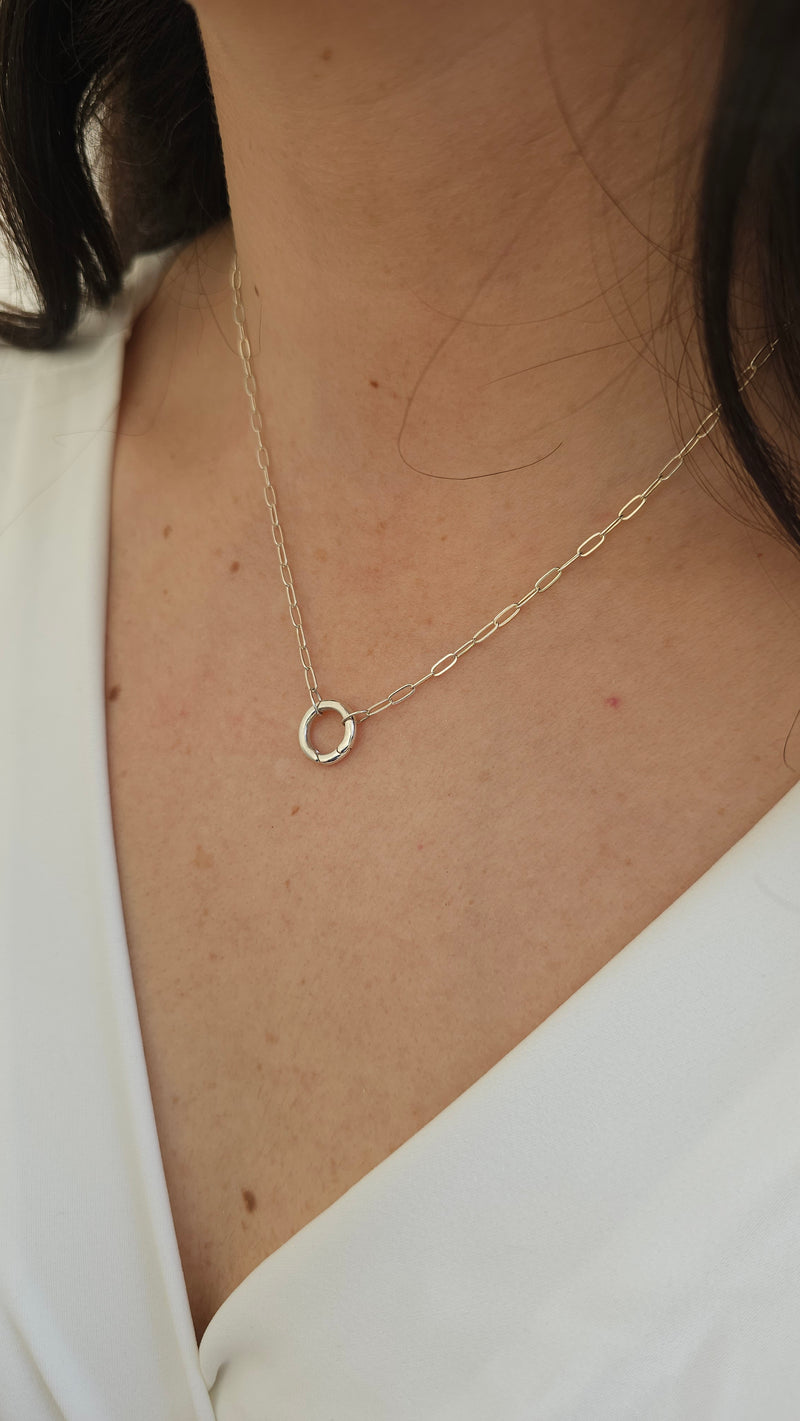 14K Circle Charm Necklace