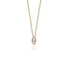 14K Natural Diamond Solitaire in Marquise Shape Halo
