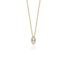 14K Natural Diamond Solitaire in Marquise Shape Halo