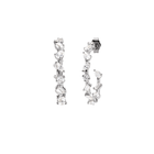 14K 2ct Lab Grown Diamond 25mm Hoop Earrings