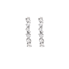 14K 2ct Lab Grown Diamond 25mm Hoop Earrings