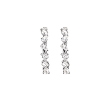 14K 2ct Lab Grown Diamond 25mm Hoop Earrings