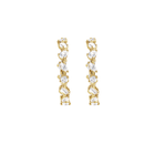 14K 2ct Lab Grown Diamond 25mm Hoop Earrings