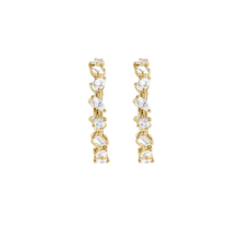 14K 2ct Lab Grown Diamond 25mm Hoop Earrings
