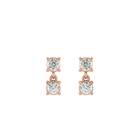 14K Lab Grown Diamond Two Stone Earrings
