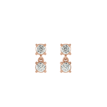 14K Lab Grown Diamond Two Stone Earrings