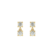 14K Lab Grown Diamond Two Stone Earrings