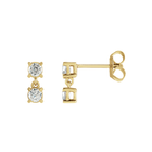 14K Lab Grown Diamond Two Stone Earrings