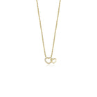 14K Soulmates Diamond Hearts Necklace
