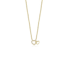 14K Soulmates Diamond Hearts Necklace
