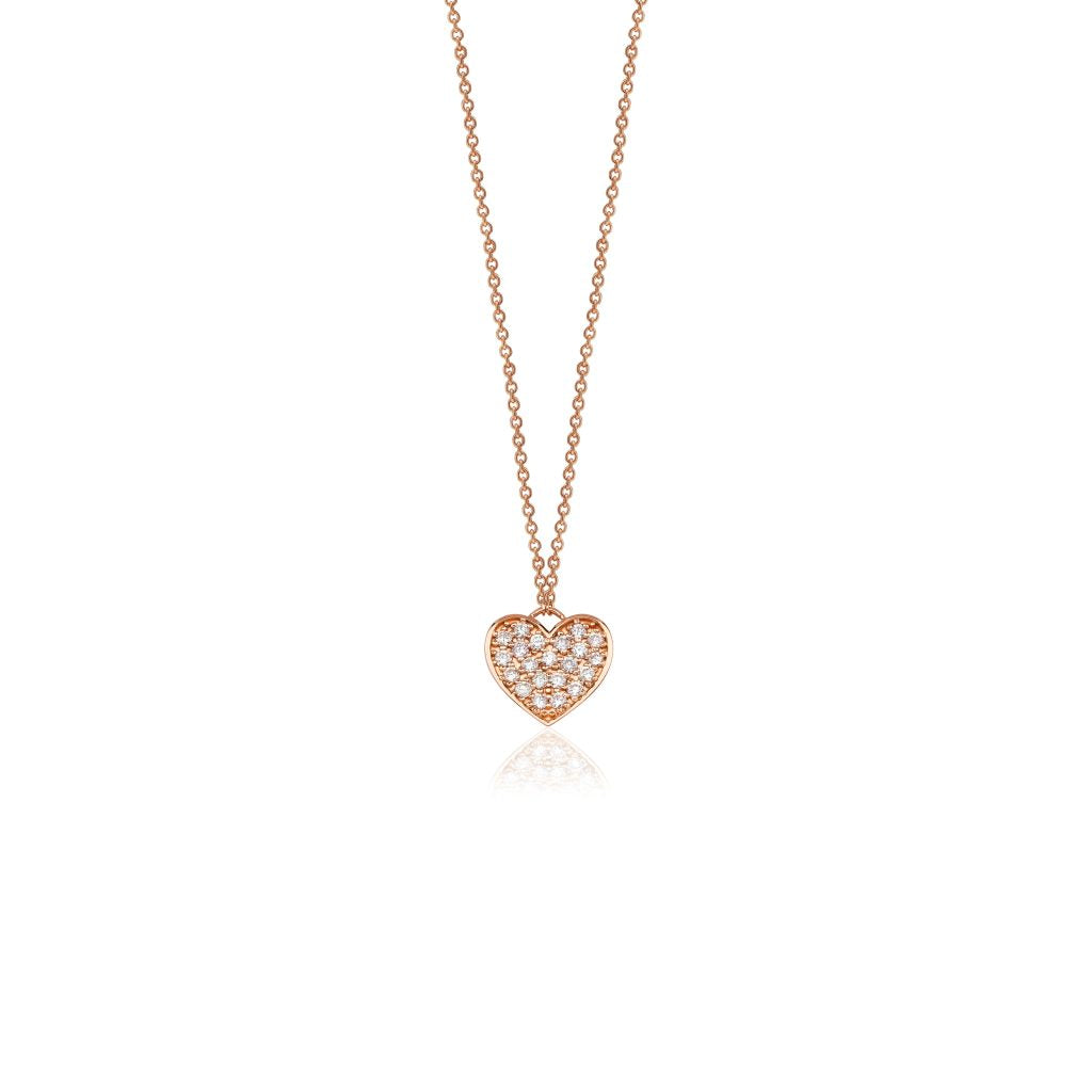 14K Natural Diamond Pave Heart