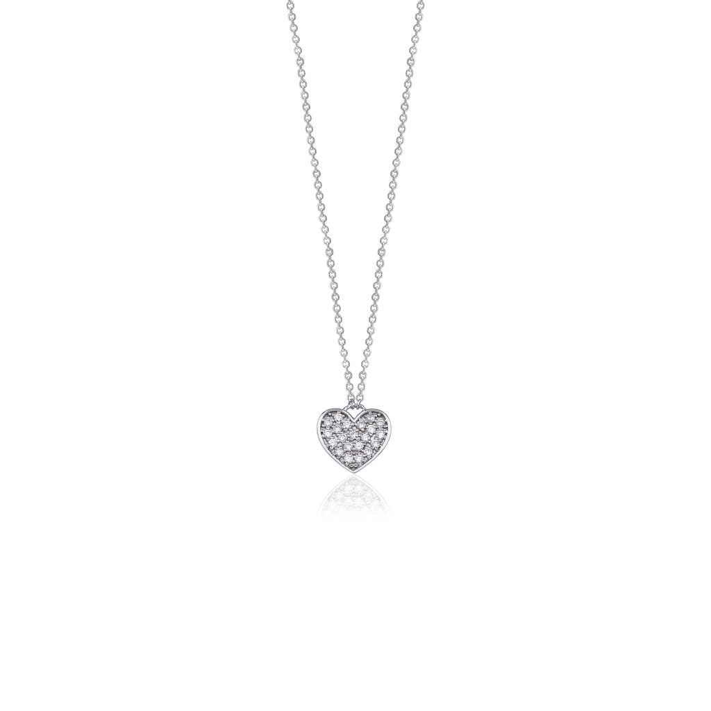 14K Natural Diamond Pave Heart