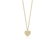 14K Natural Diamond Pave Heart