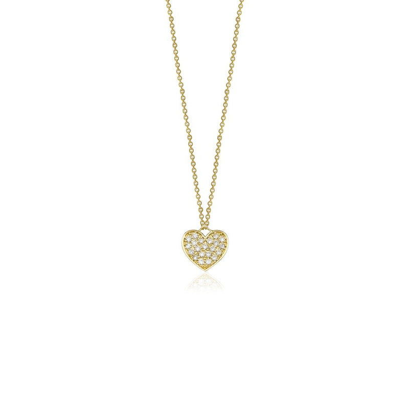 14K Natural Diamond Pave Heart