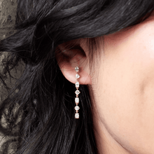 14K Lab Grown Diamonds Scattered Drop Earring