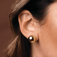 Silver 15mm Domed Earrings
