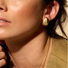 Silver Teardrop 25mm J-Hoop Earrings