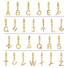 Silver Single Initial Hinged Huggie Earrings