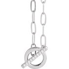 14K Natural Diamond Toggle Necklace