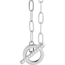 14K Natural Diamond Toggle Necklace