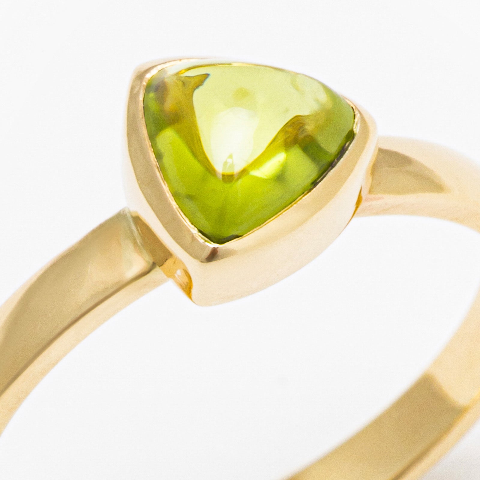 14K Gold Pop Trillion Peridot