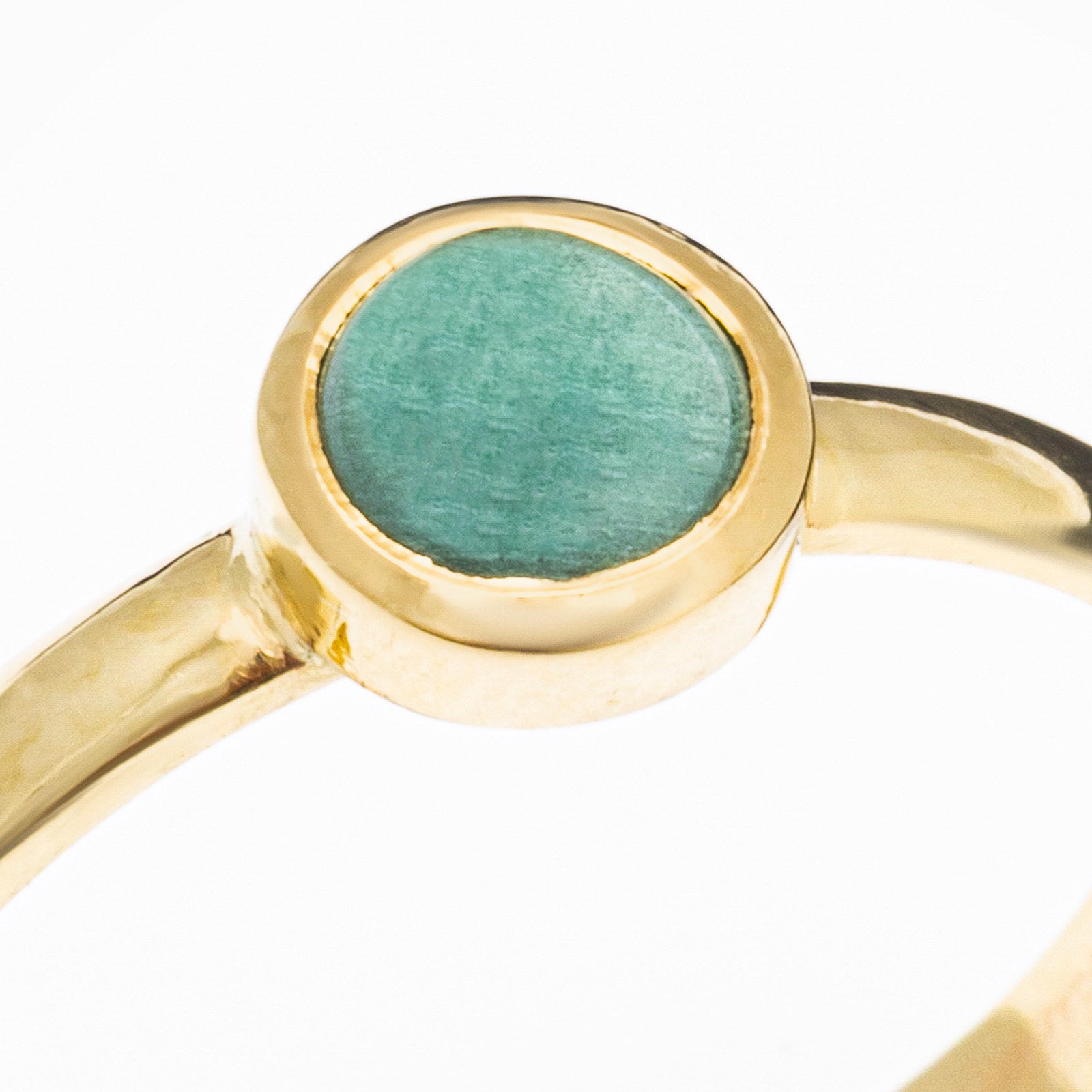 14K Gold Candy Cabochon Ring with 0.45ct Milky Tourmaline