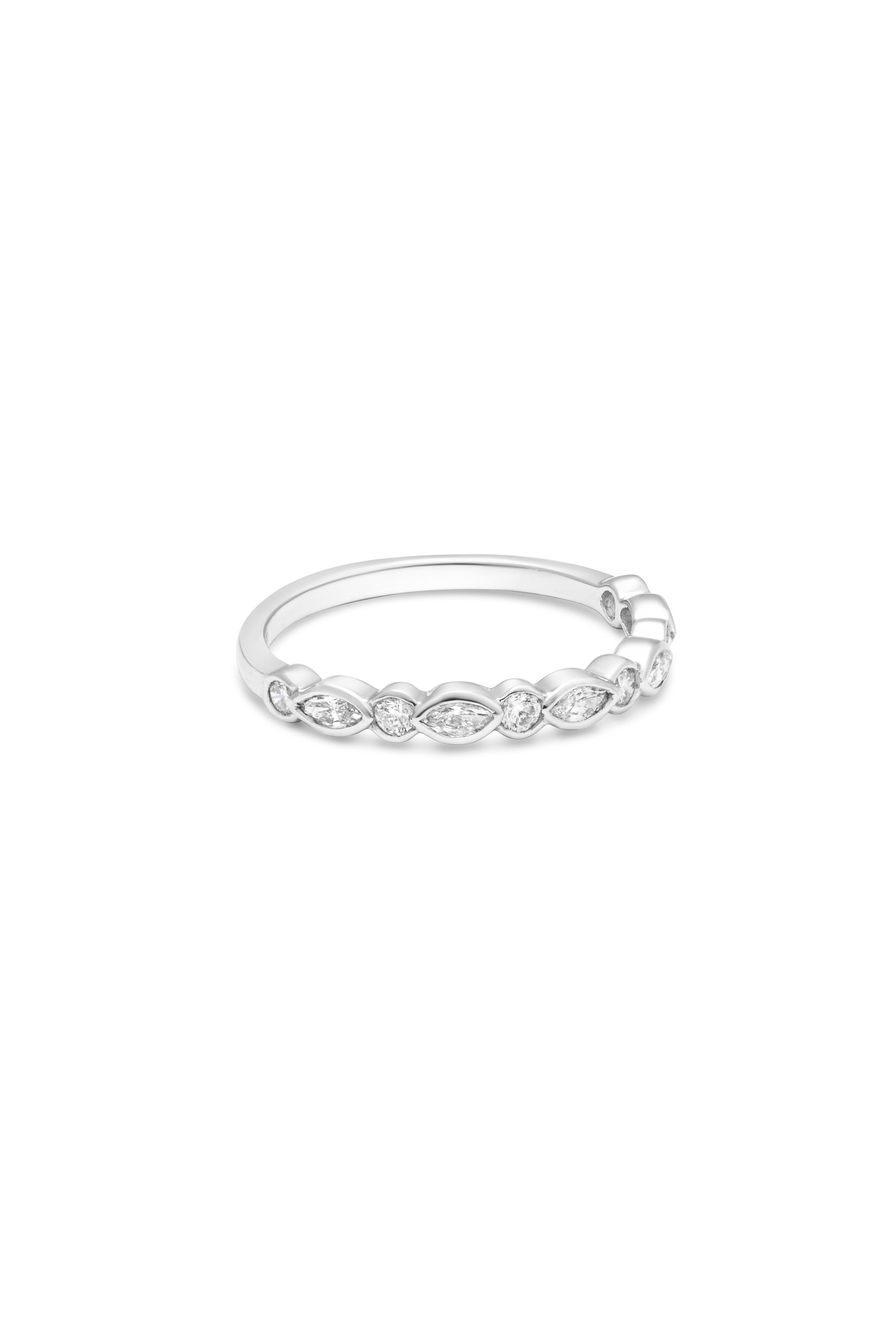18K Natural Marquise Diamond Ring