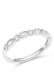 18K Natural Marquise Diamond Ring