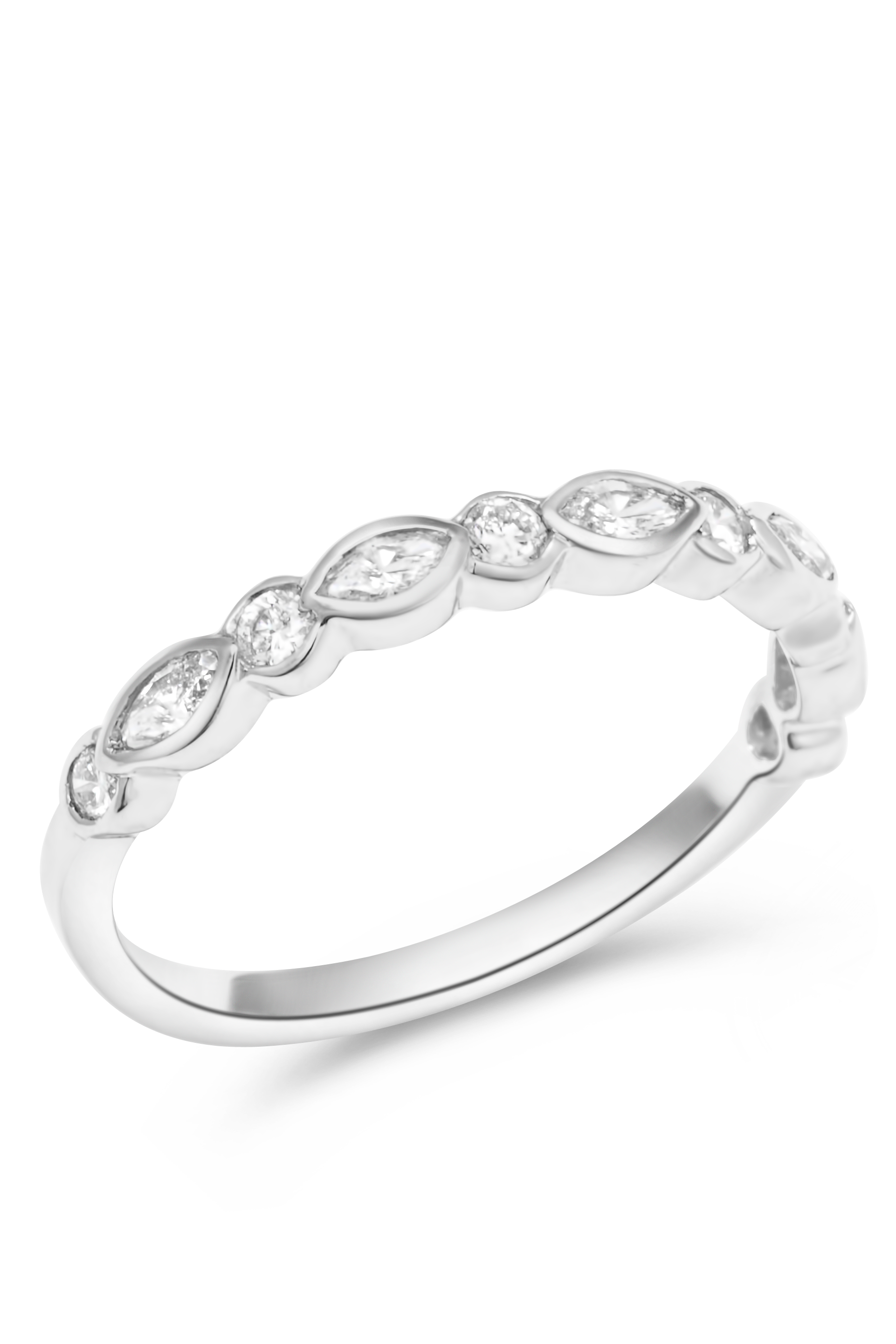 18K Natural Marquise Diamond Ring