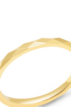 14K Gold 1.5mm Diamond Pattern Band
