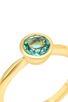 14K Gold 0.75ct Vibrant Green Tourmaline Ring
