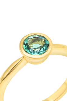 14K Gold 0.75ct Vibrant Green Tourmaline Ring