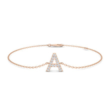 18K Initial Diamond Bracelet